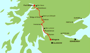 map of West Highland route