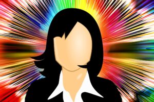 Cartoon of executive lady