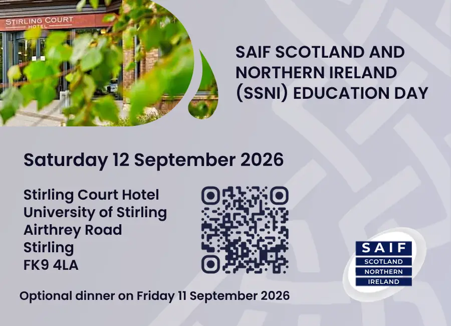 SSNI Education Day on Saturday 12 September 2026 poster with QR code