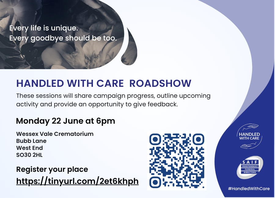 SAIF Handled With Care roadshow event graphic on 22 June 2026